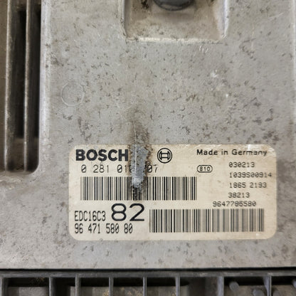 PEUGEOT CITROEN ECU / 0281010707 / 9647158080 / 9647785580 / EDC16C3 / BOSCH