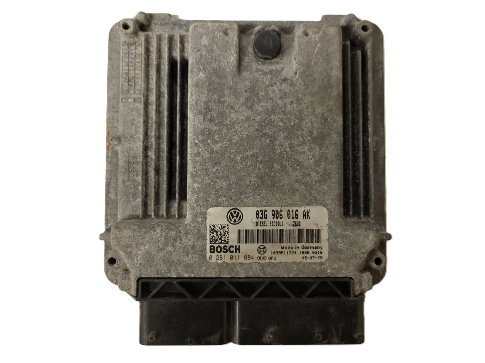 VW AUDI SEAT SKODA ECU / 03G906016AK / 0281011884 / EDC16U1 / BOSCH
