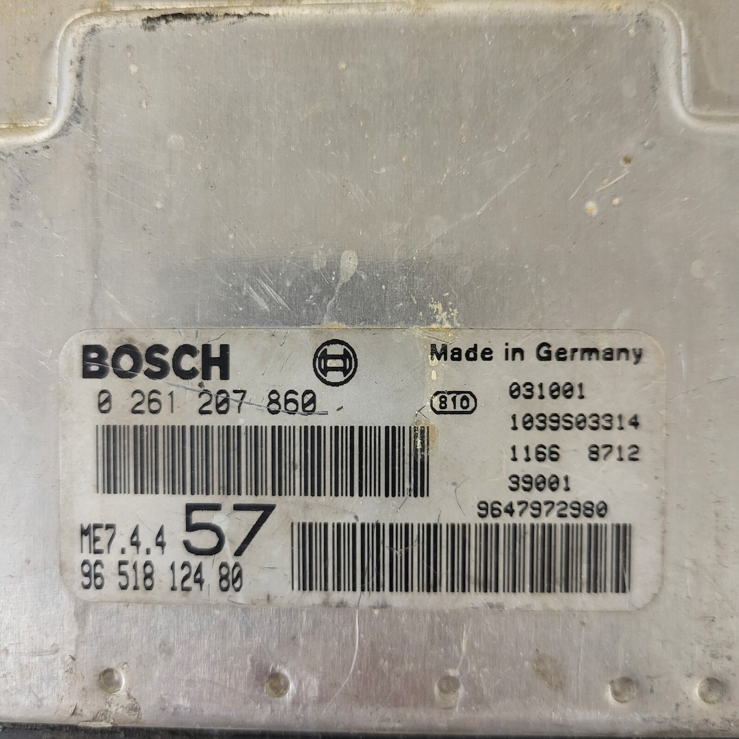 Peugeot Citroen ECU / 0261207860 / 9651812480 / 9647972980 / 1039S03314 / BOSCH