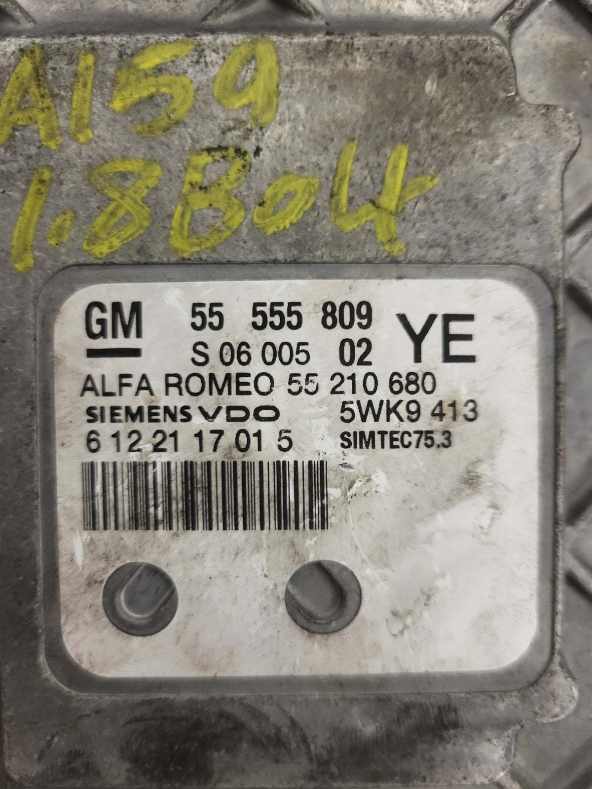 ALFA ROMEO 159 1.8 ECU / 55555809 / S0600502 / 55210680 / YE