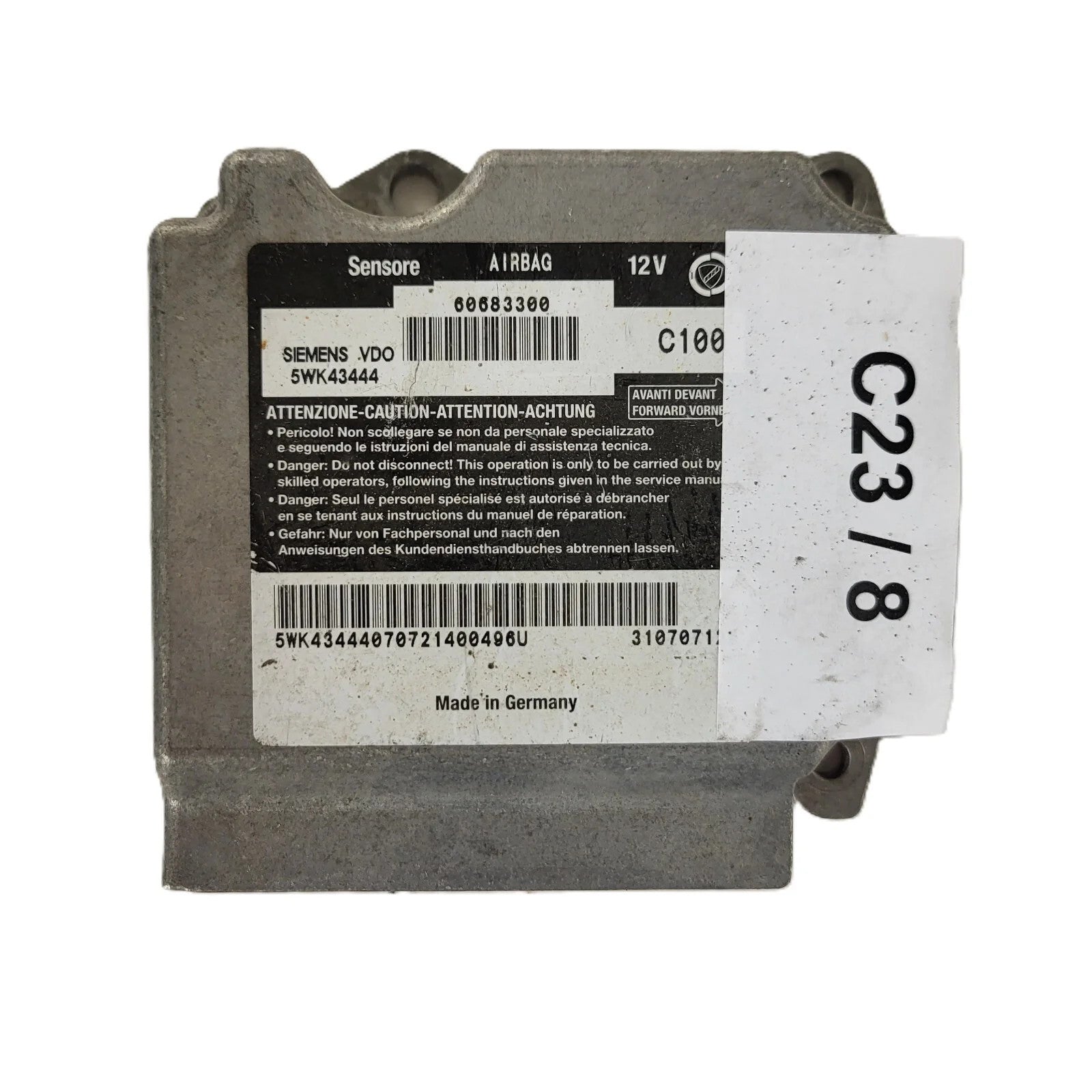 ALFA ROMEO GT AIRBAG ECU / 60683300 / 5WK43444 / SIEMENS