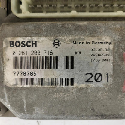 LANCIA Y10 ECU / 0261200716 / 7778785 / 00077787850 / BOSCH
