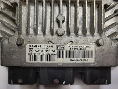 PEUGEOT CITROEN ECU / 5WS40110C-T / SW 9653447480 / HW 9648624280 / SID804 SIEME