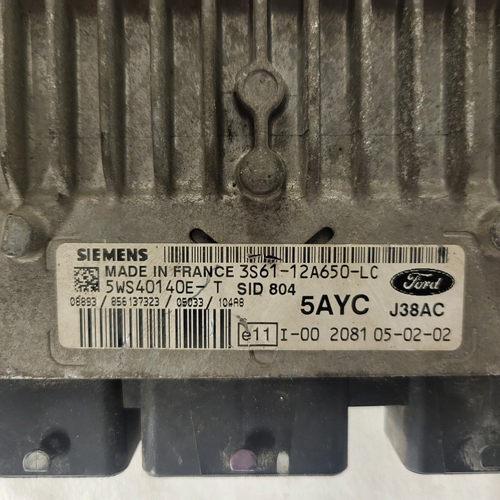 FORD FIESTA ECU / 3S61-12A650-LC / 5WS40140E-T / 5AYC / SID804 / J38A SIEMENS