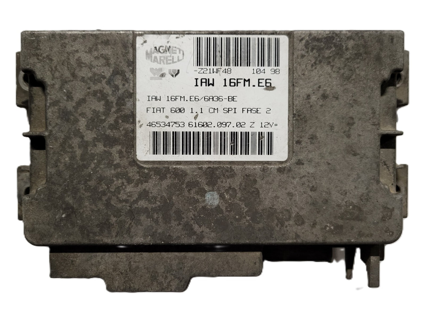 Fiat 600 1.1 ECU / IAW 16FM.E6 / 46534753 / 6162.097.02 /MAGNETI  MARELLI