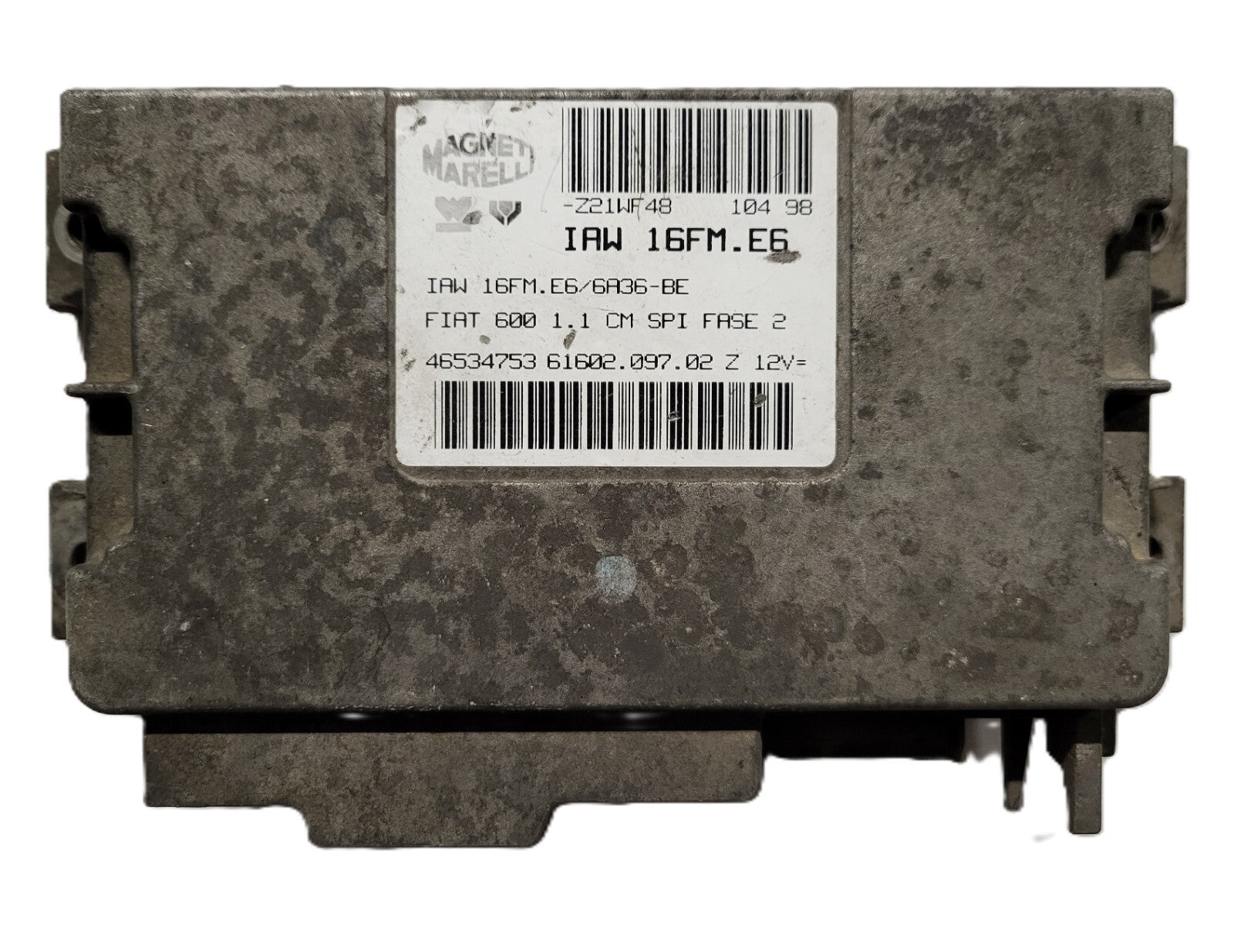Fiat 600 1.1 ECU / IAW 16FM.E6 / 46534753 / 6162.097.02 /MAGNETI  MARELLI