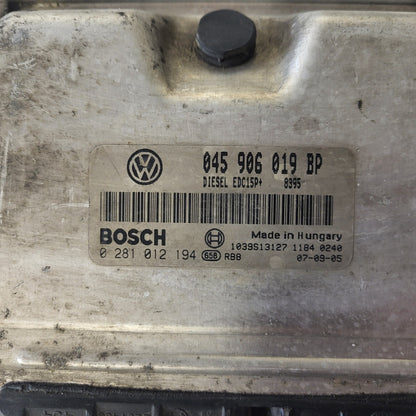 VOLKSWAGEN POLO IV 9N3 ECU / 045906019BP / 0281012194 / EDC15P+ / BOSCH