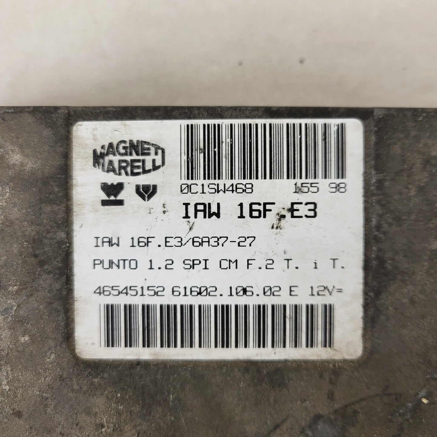 Fiat Punto 1.2 ECU / 46545152 / IAW 16F.E3 / 61602.106.02 / MARELLI