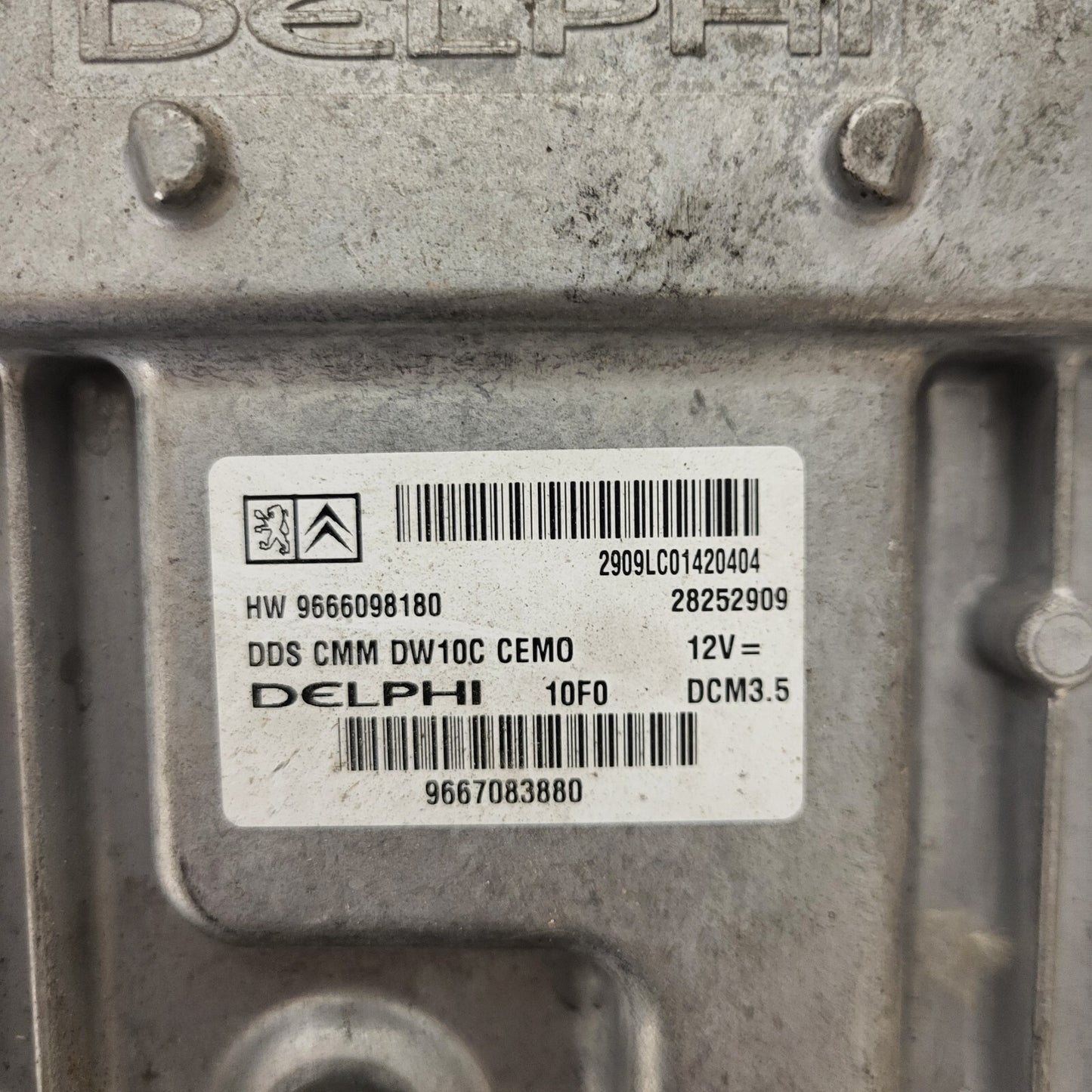 PEUGEOT 3008 5008 ECU / 9667083880 / 9666098180 / DCM3.5 / DDS CMM DW10C 2825290