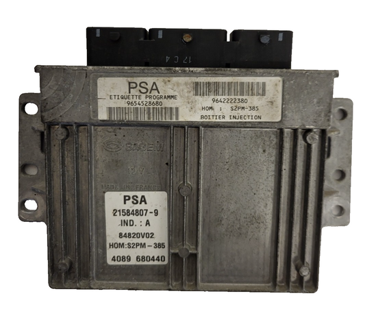 PEUGEOT CITROEN ECU / 21584807-9 / 9654528680 / 9642222380 / S2PM-285 / SAGEM