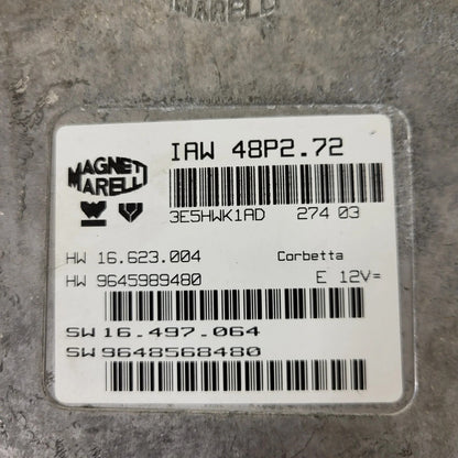 PEUGEOT CITROEN ECU / IAW 48P2.72 / SW 9648568480 / HW 9645989480 / MAGNETI MARE