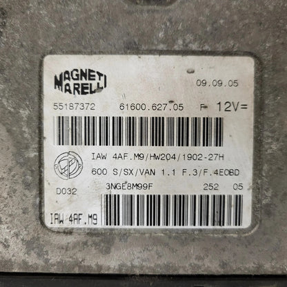 Fiat Seicento 600 ECU / 55187372 / IAW 4AF.M9 / 61600.627.05 / MAGNETI MARELLI