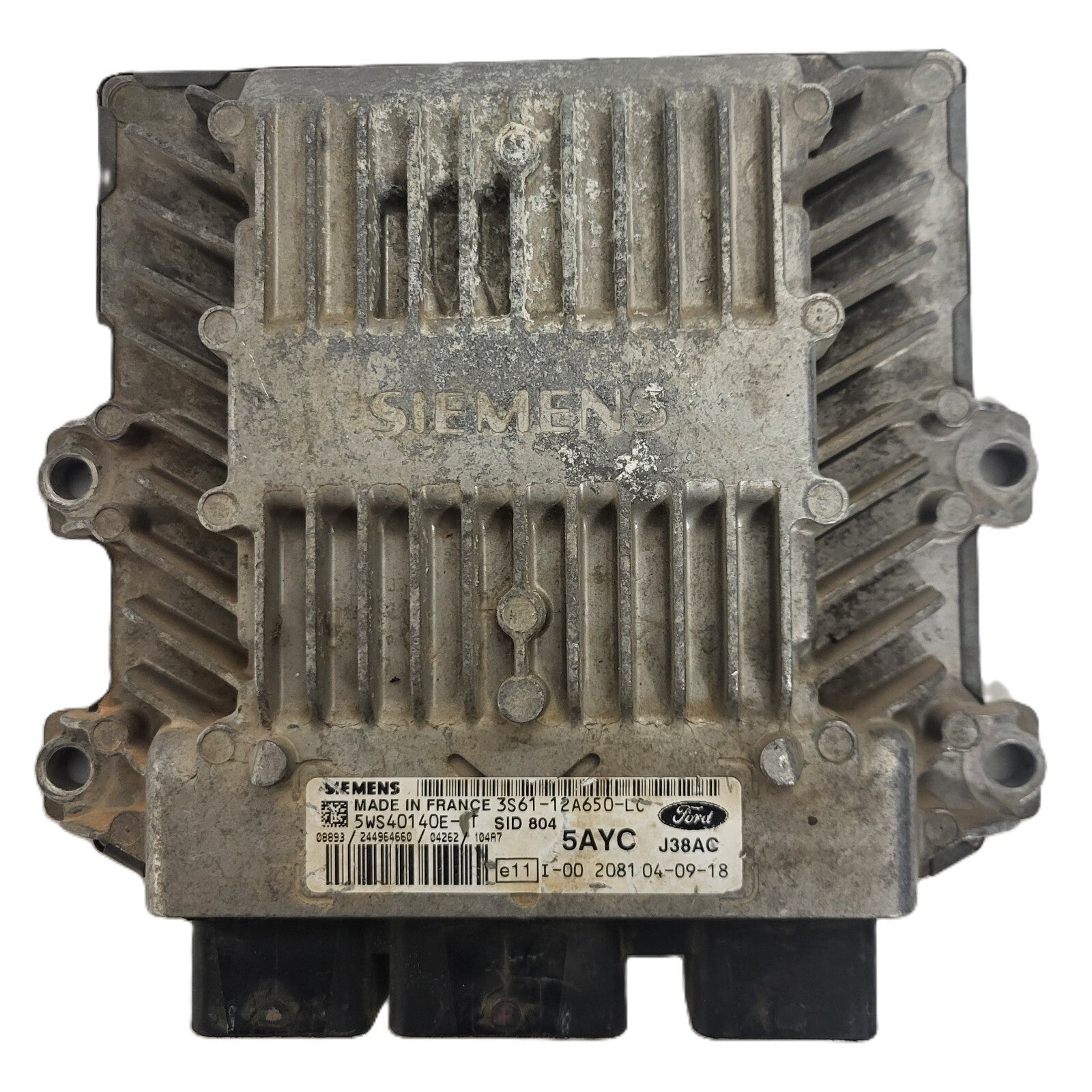 FORD FIESTA ECU / 3S61-12A650-LC / 5WS40140E-T / 5AYC / SID804 / J38A SIEMENS