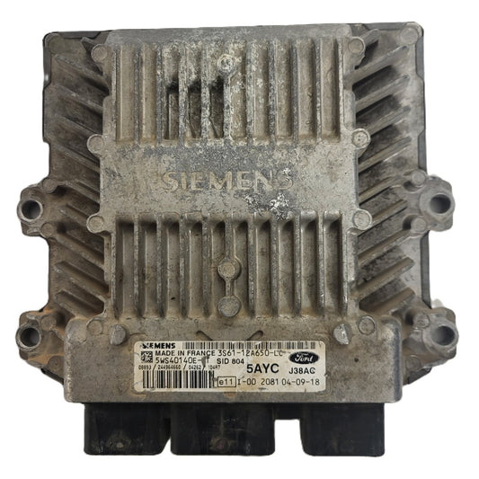 FORD FIESTA ECU / 3S61-12A650-LC / 5WS40140E-T / 5AYC / SID804 / J38A SIEMENS