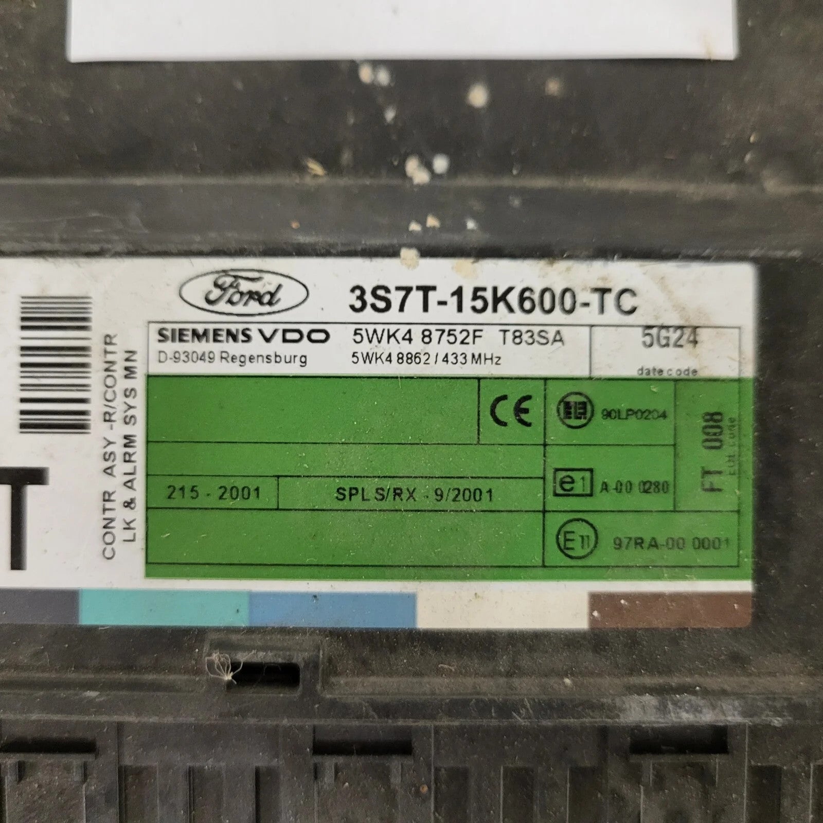 Ford ECU MODULE / 3S7T-15K600-SC / 5WK4 8751E T83SA / SIEMENS