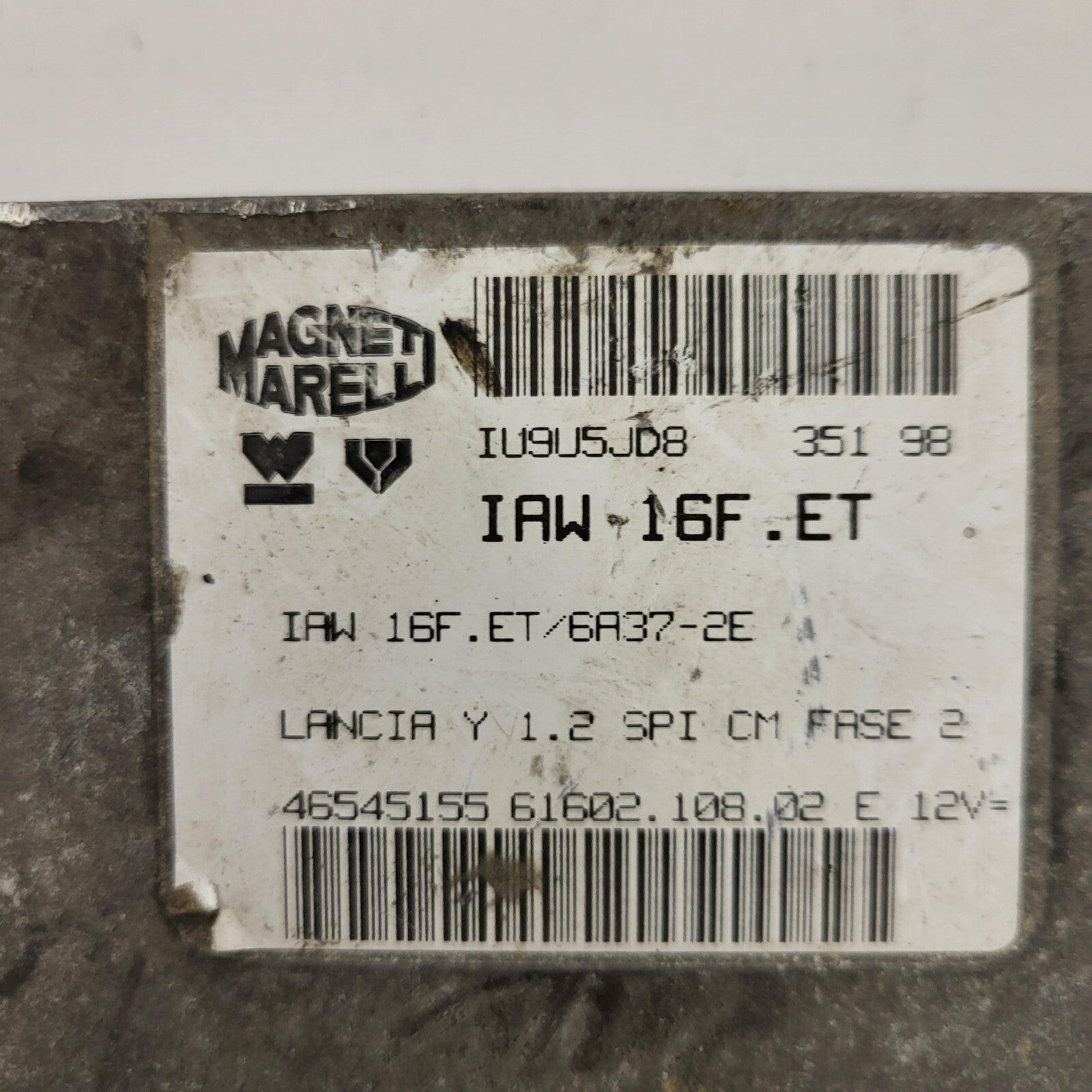 LANCIA Y 1.2 ECU / IAW 16F.ET / 46545155 /61602.108.02 / MAGNETI MARELLI