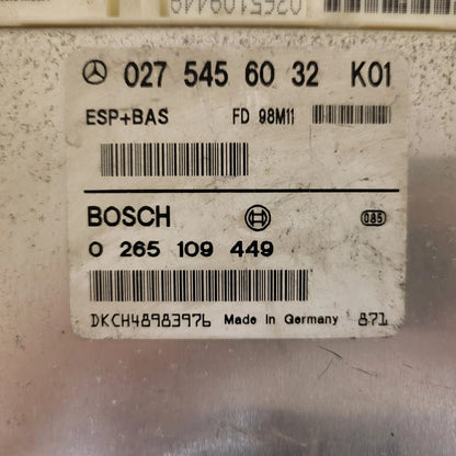 Mercedes a class ecu / 0265109449 / 0275456032 / BOSCH