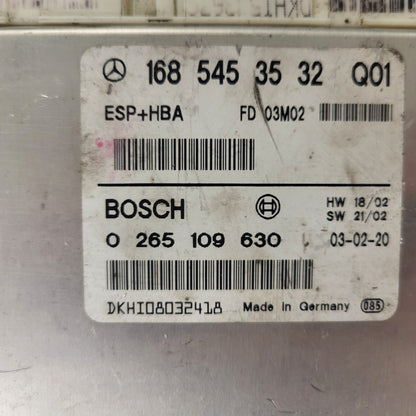 MERCEDES-BENZ A CLASS W168 ESP ECU / 1685453532 / 0265109630 / BOSCH ESP+HBA