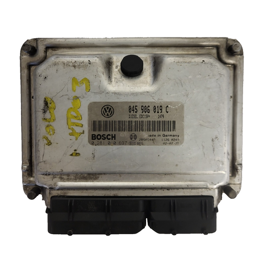 VW VAG POLO GOLF ECU / 045906019C / 0281010697 / EDC15P+ / BOSCH