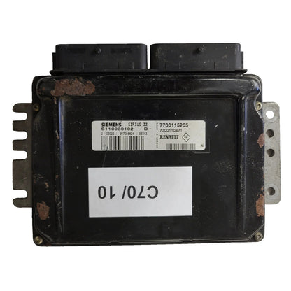 RENAULT ECU / S110030102D / 7700115205 / 7700110471 / SIRIUS 32 / SIEMENS