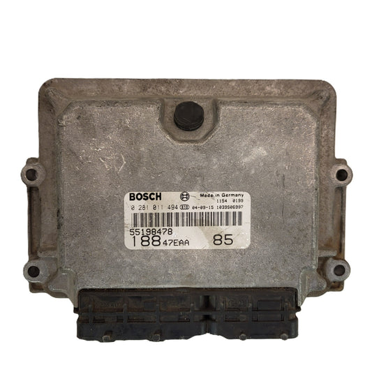 Fiat Punto ECU / 0281011494 / 55198478 / BOSCH