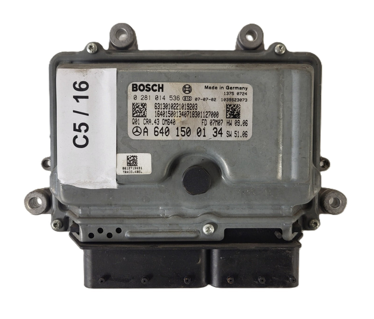 MERCEDES A W169 ECU / 0281014536 / A6401500134 / CRA.43 / OM640 / BOSCH