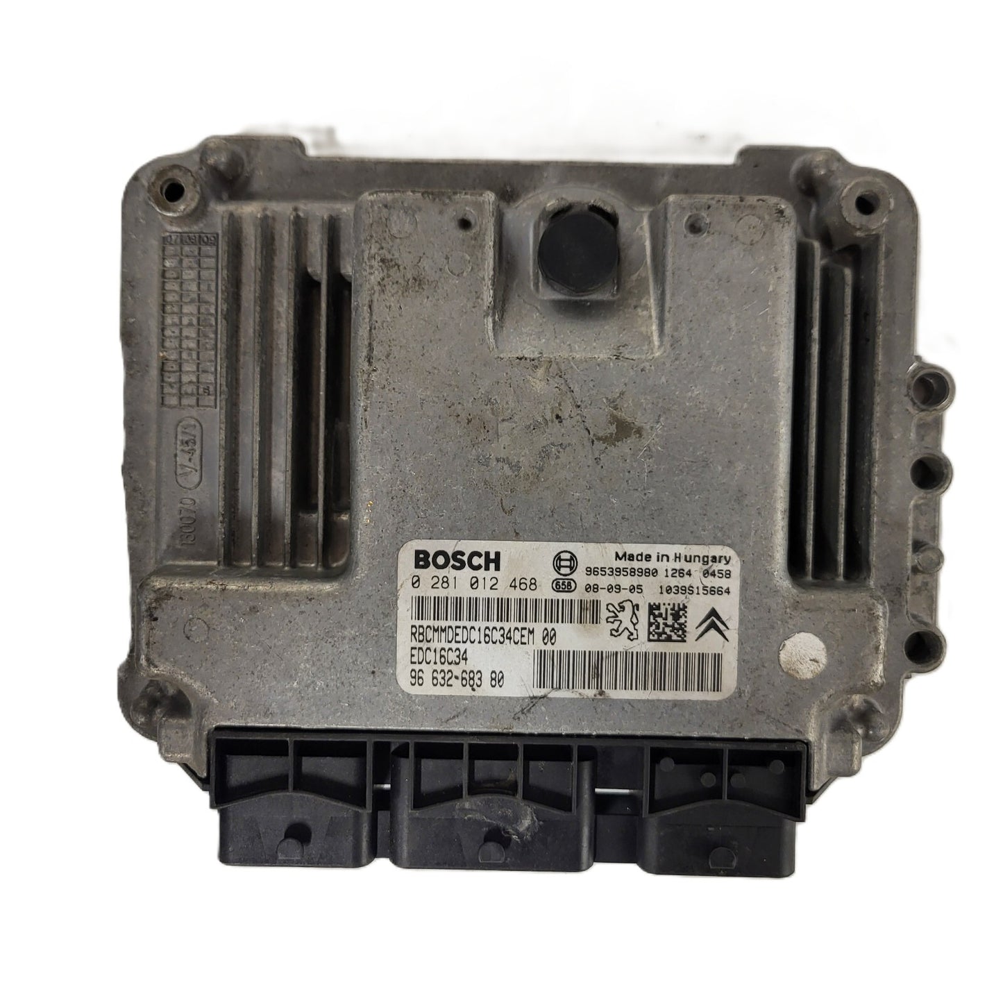 PEUGEOT CITROEN ECU / 0281012468 / 9663268380 / 9653958980 / EDC16C34 / BOSCH