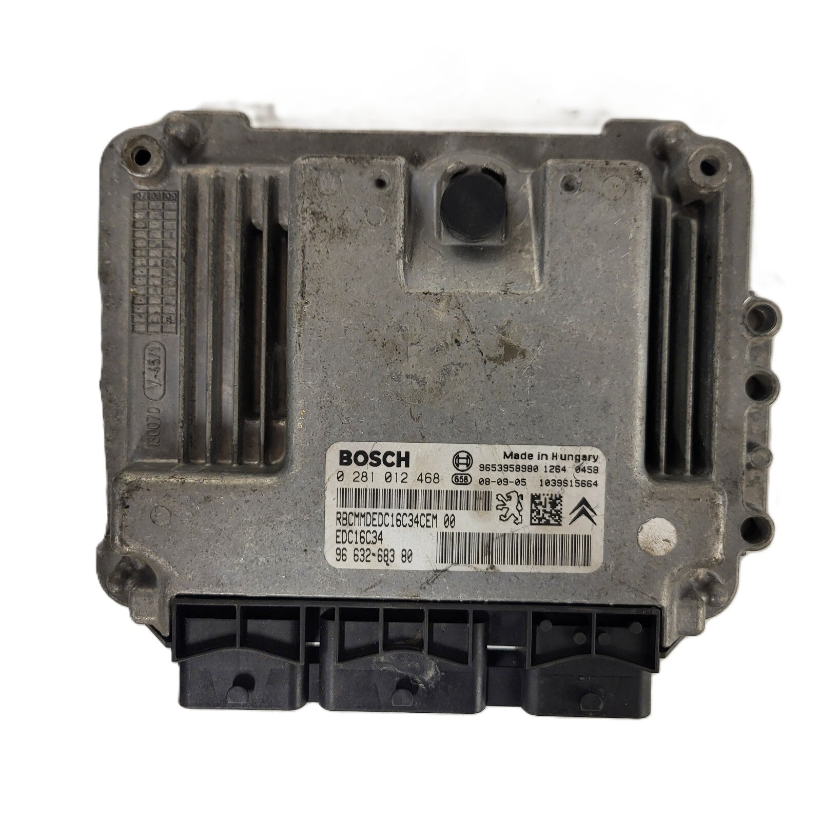 PEUGEOT CITROEN ECU / 0281012468 / 9663268380 / 9653958980 / EDC16C34 / BOSCH