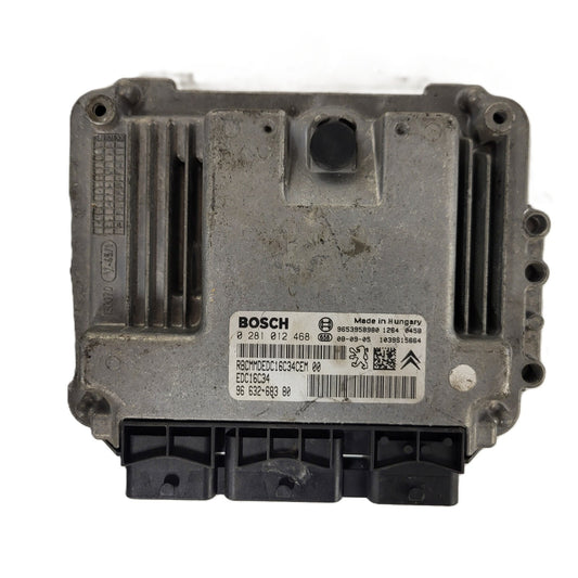 PEUGEOT CITROEN ECU / 0281012468 / 9663268380 / 9653958980 / EDC16C34 / BOSCH