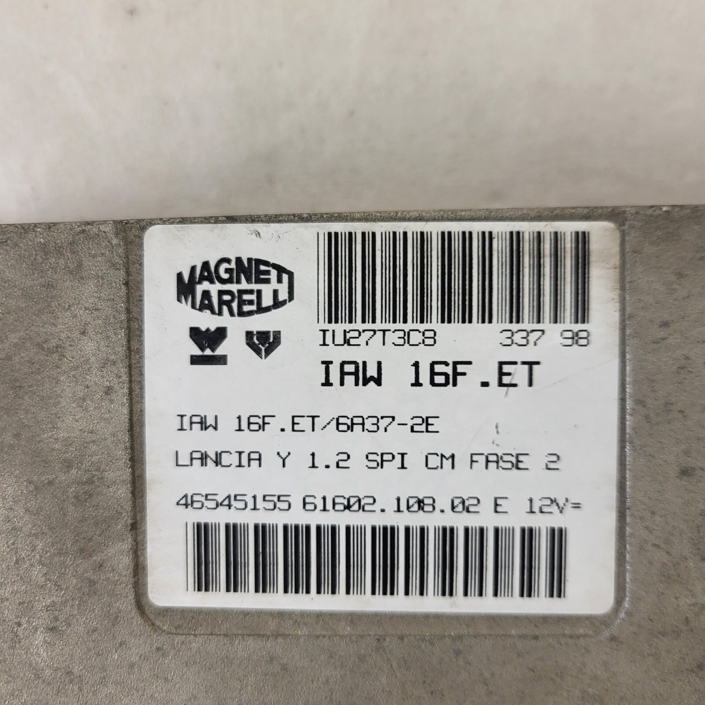 LANCIA Y 1.2 ECU / IAW 16F.ET / 46545155 /61602.108.02 / MAGNETI MARELLI