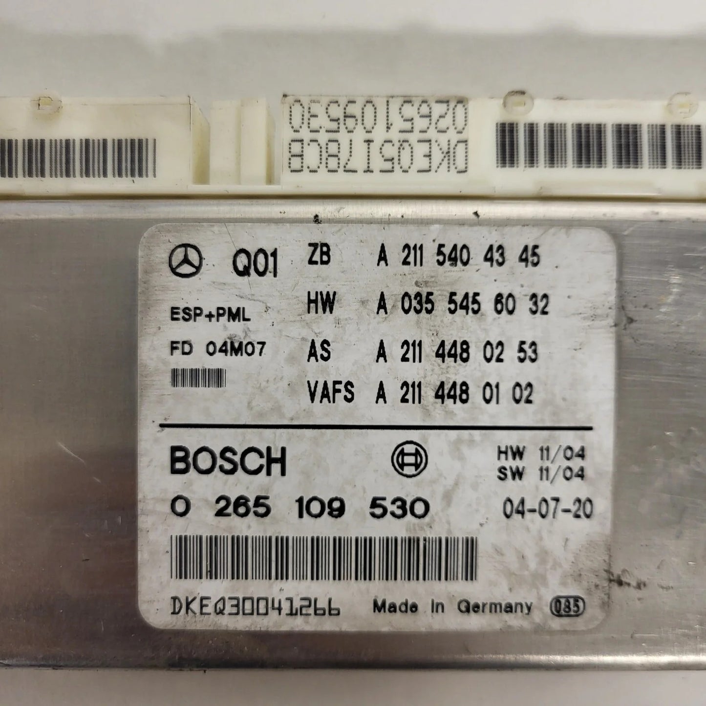 MERCEDES W211 ECU ESP MODULE / 0265109530 / A2115404345 / A2114480102 / BOSCH