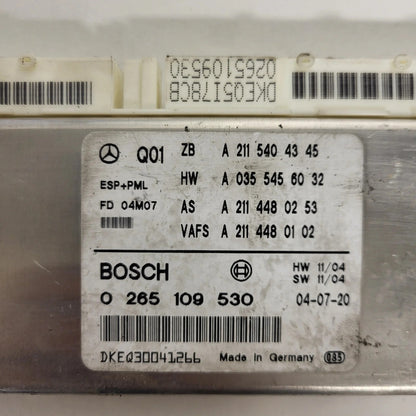 MERCEDES W211 ECU ESP MODULE / 0265109530 / A2115404345 / A2114480102 / BOSCH