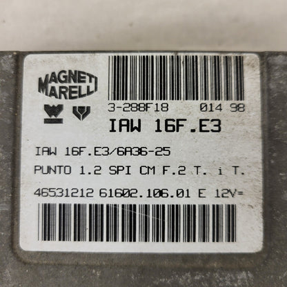 FIAT PUNTO 1.2 ECU / 16F.E3 / 46531212 / 61602.106.01 / MAGNETI MARELLI