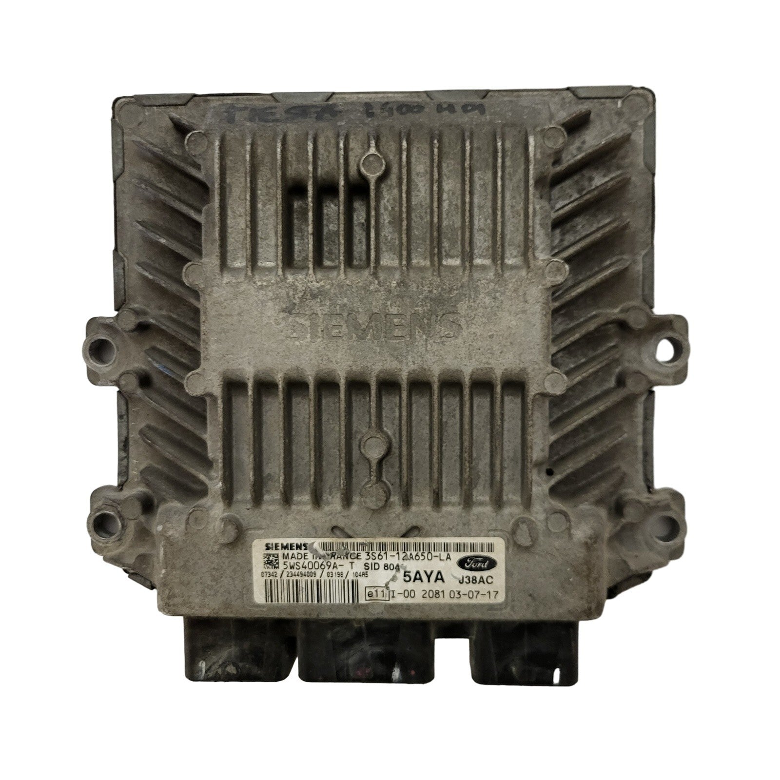 FORD FIESTA ECU / 3S61-12A650-LA / 5WS40069A-T / SID804 / 5AYA / SIEMENS
