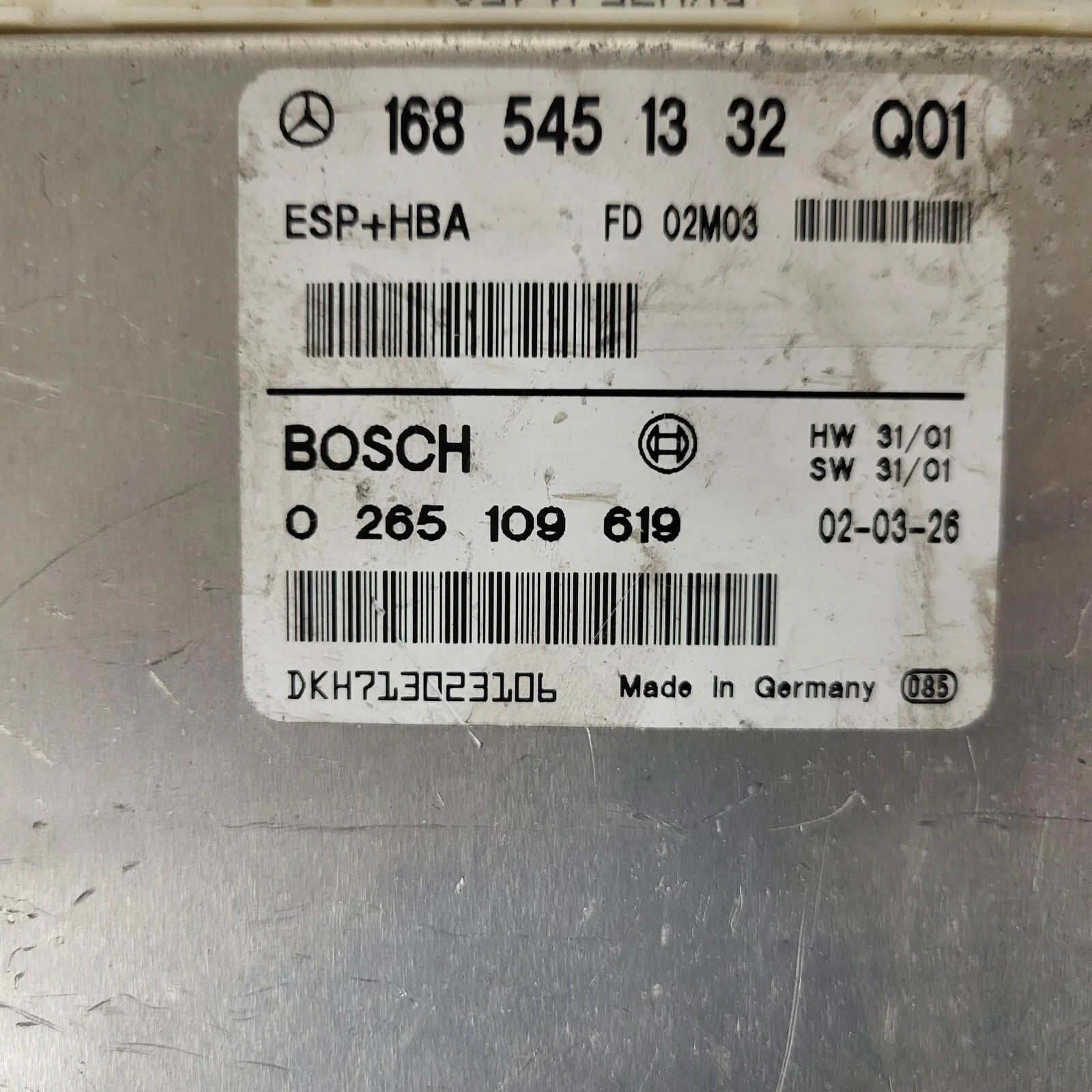 MERCDES BENZ ECU / 1685451332 / 0265109619 / BOSCH / ESP HBA
