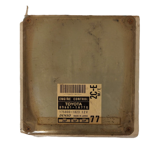 TOYOTA COROLLA ECU / 89661-1A770 / 175800-1823 / 2C-E / DENSO