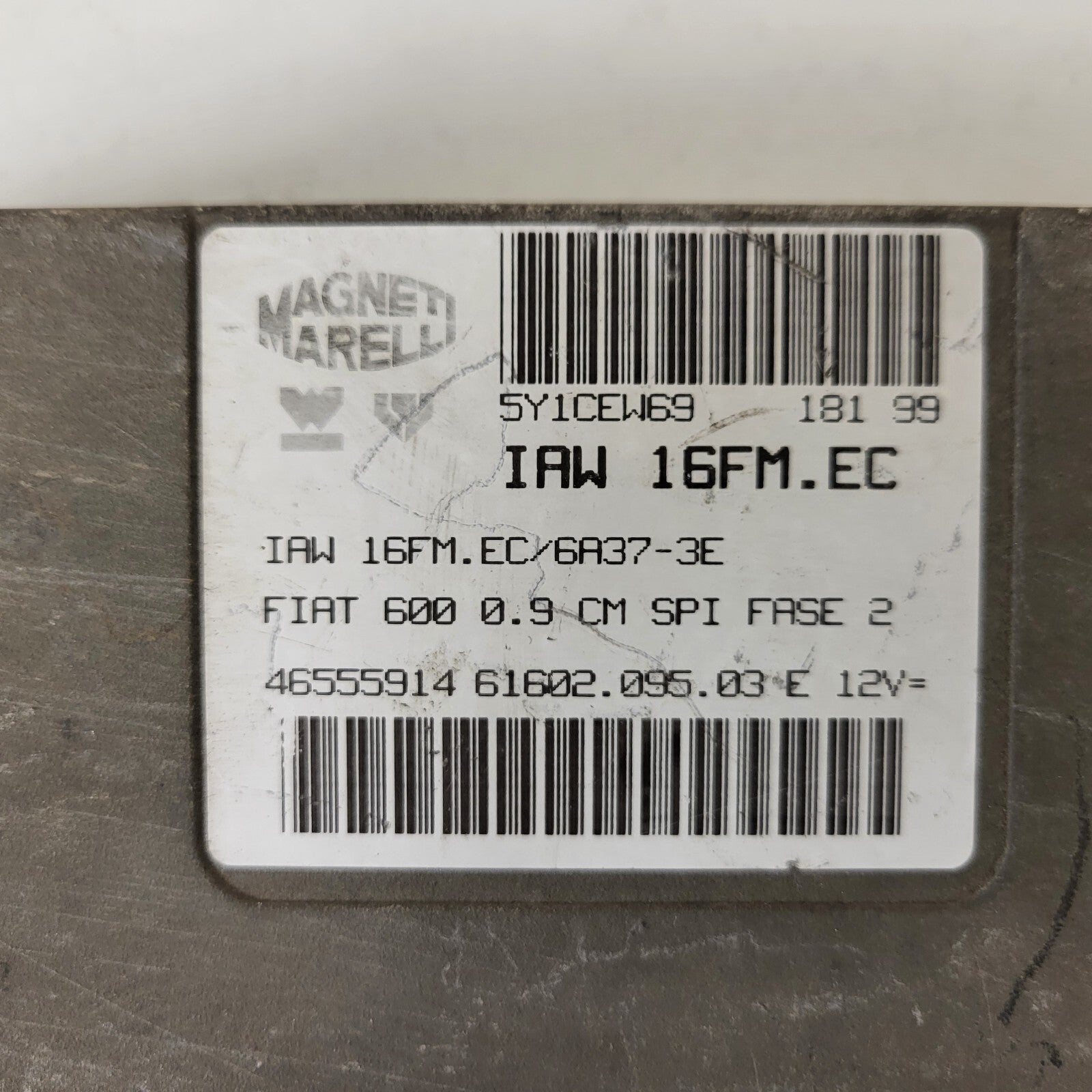 FIAT 600 SEICENTO ECU / IAW 16FM.EC / 46555914 / 61602.095.03 / MAGNETI MARELLI
