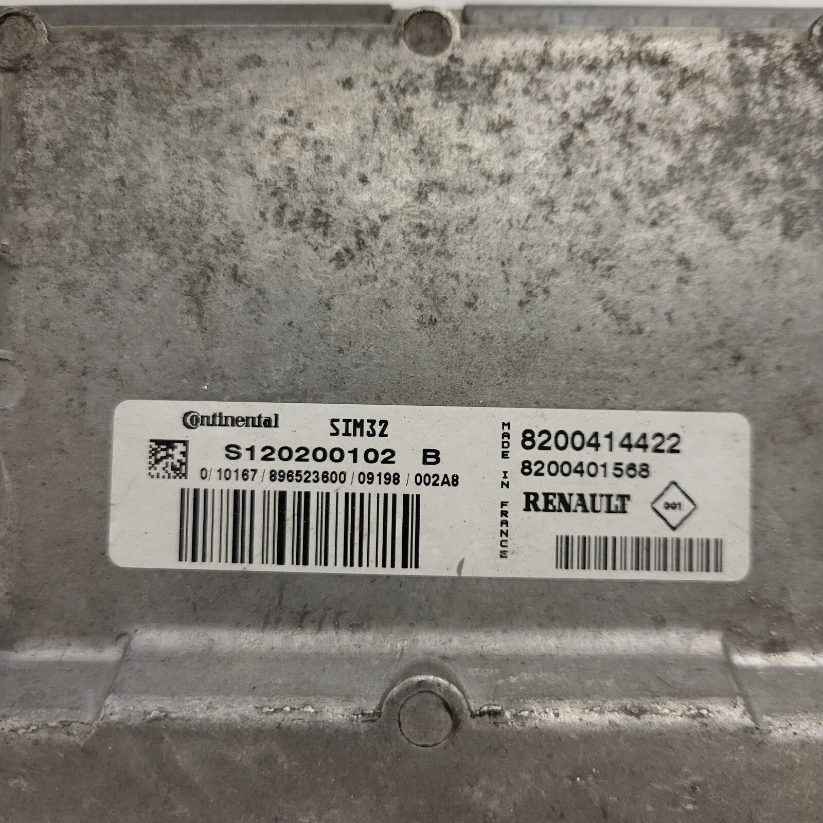 RENAULT MODUS ECU / S120200102 / S120200102B / SIM 32 / 8200414422 / 8200401568 