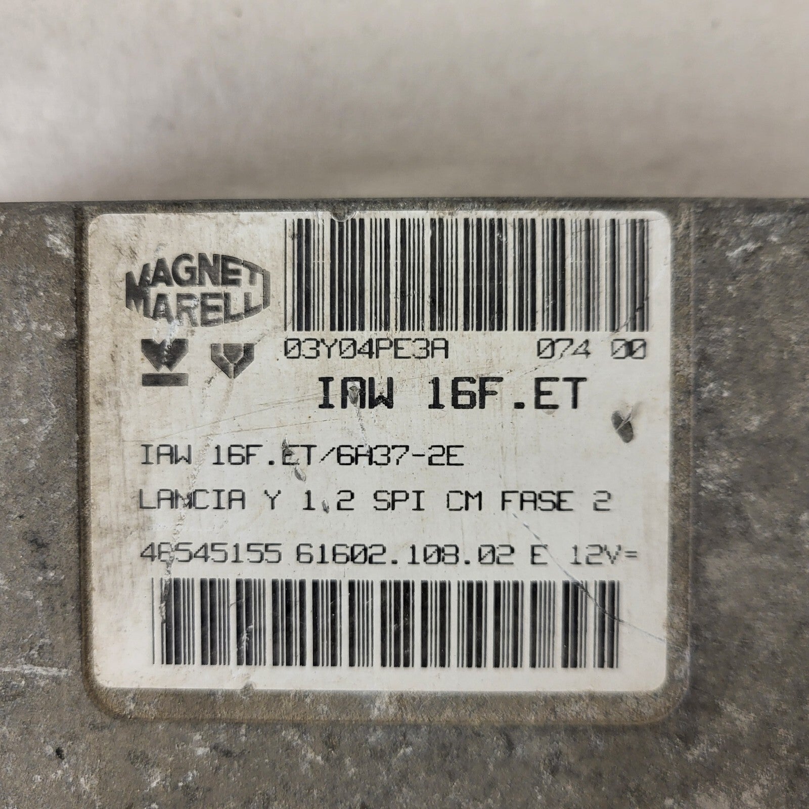 LANCIA Y 1.2 ECU / IAW 16F.ET / 46545155 /61602.108.02 / MAGNETI MARELLI