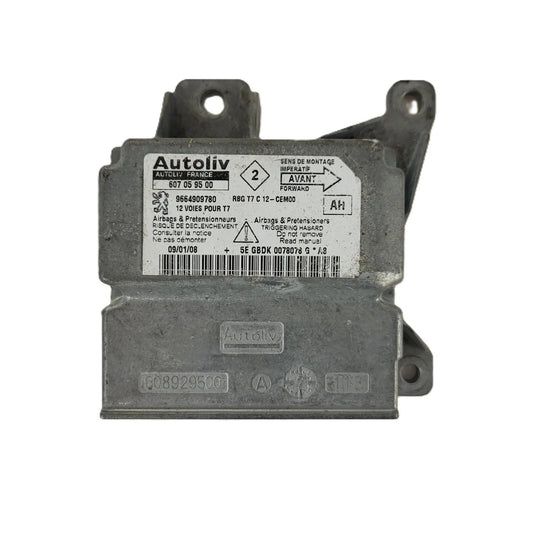 PEUGEOT 308 AIRBAG ECU / 607059500 / 9664909780 / AUTOLIV