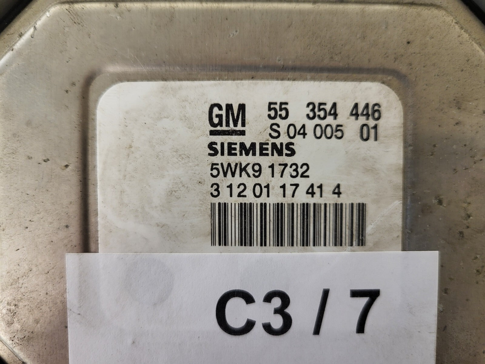 OPEL CORSA TIGRA ECU / 55354446 / S0400501 / 5WK91732 / SIEMENS
