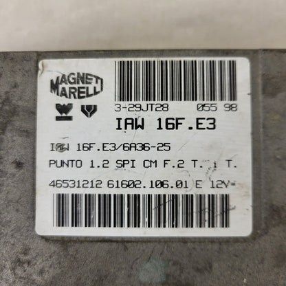 FIAT PUNTO 1.2 ECU / 16F.E3 / 46531212 / 61602.106.01 / MAGNETI MARELLI