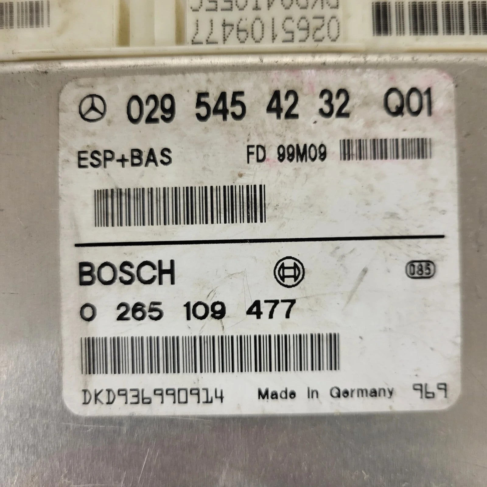 Mercedes A-Class W168 ESP ECU / 0295454232 / 0265109477 / BOSCH