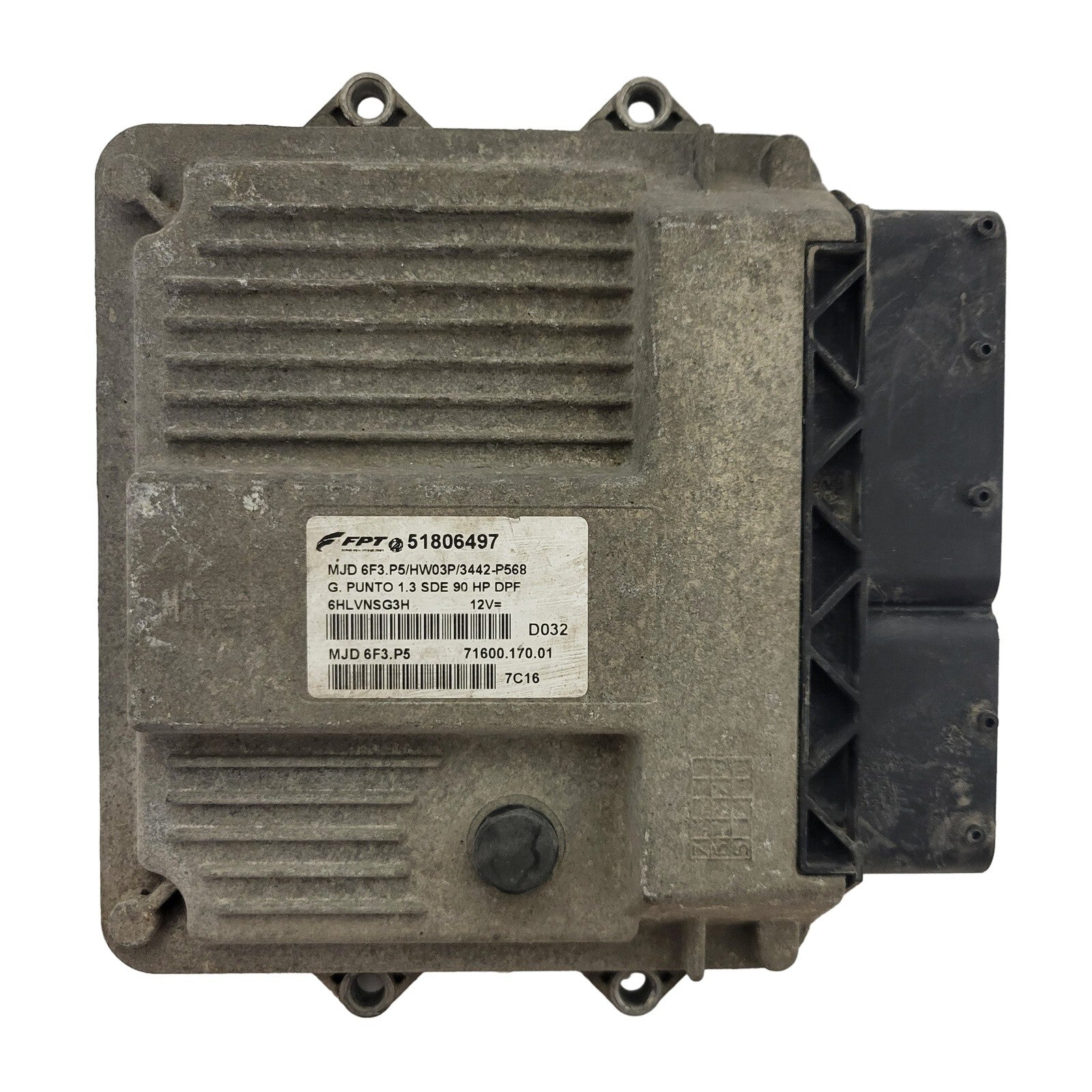 FIAT GRANDE PUNTO ECU / 51806497 / MJD 6F3.P5 / HW03P / 71600.170.01 / FPT