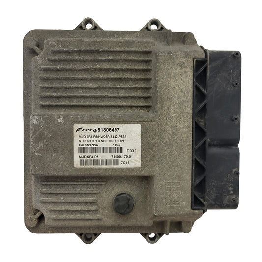 FIAT GRANDE PUNTO ECU / 51806497 / MJD 6F3.P5 / HW03P / 71600.170.01 / FPT