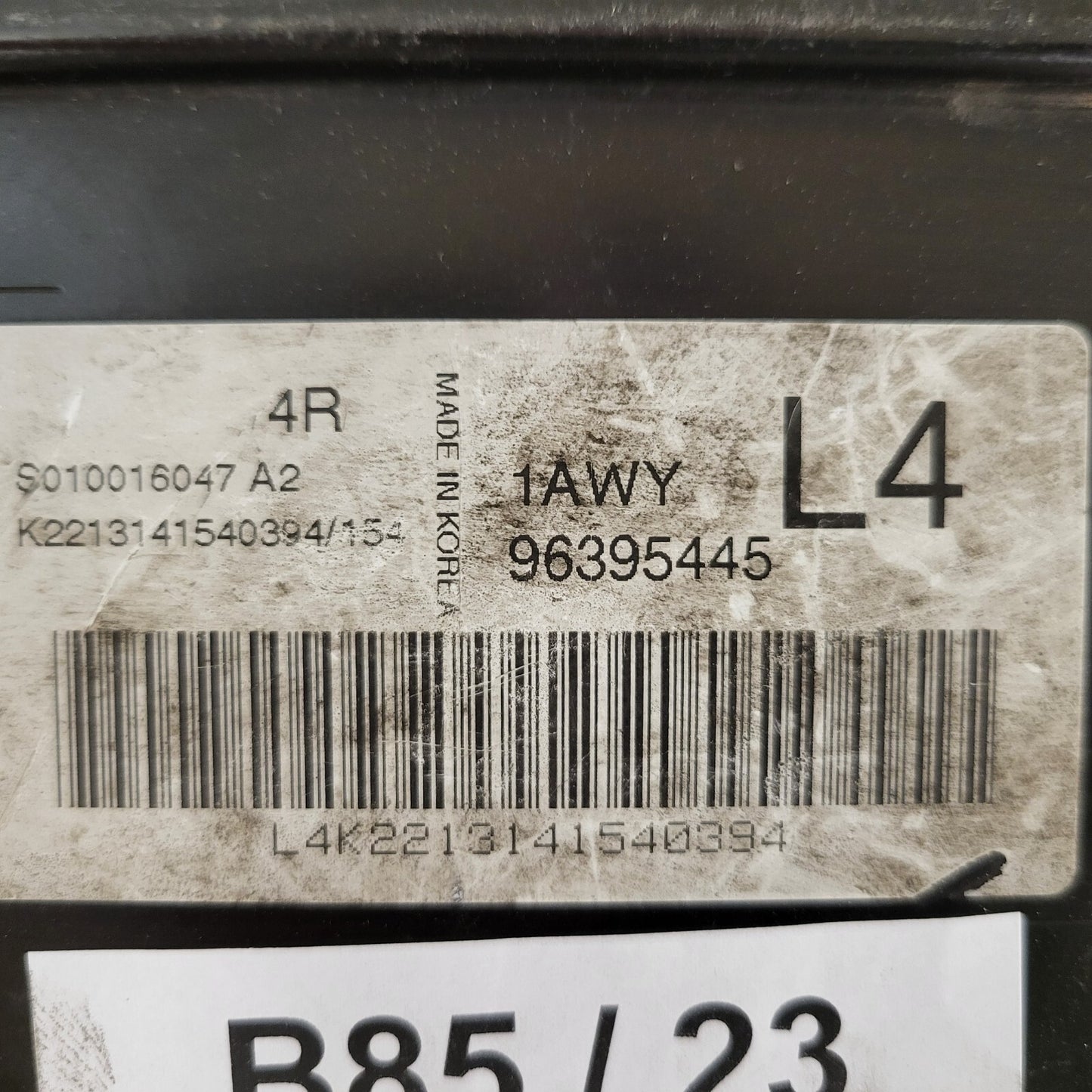 DAEWOO CHEVROLET ECU / 96395445 / S010016047 / 1AWY / L4 