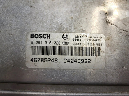 ALFA ROMEO ECU / 0281010020 / 46785246 / C424C932 / BOSCH