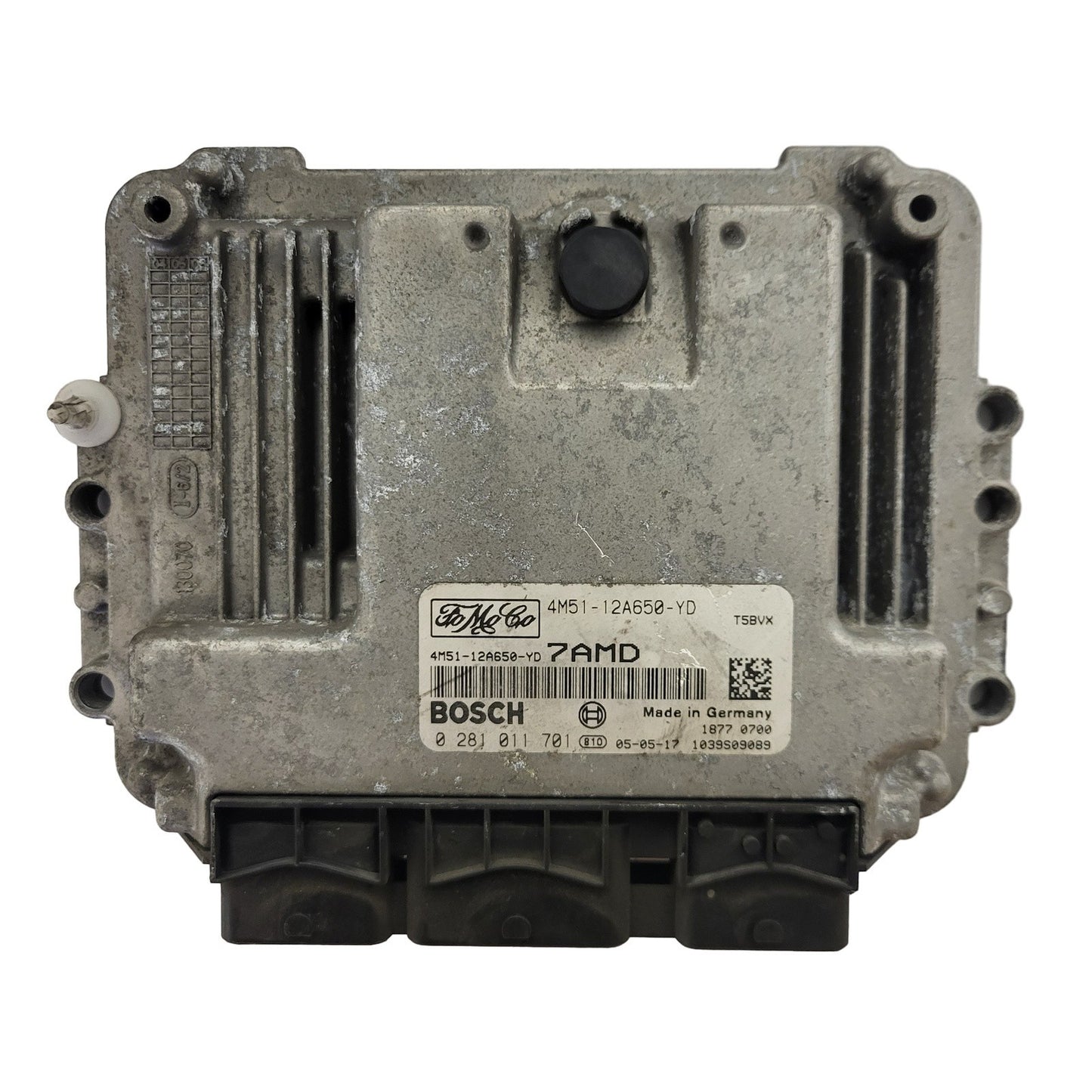 Ford ECU / 4M51-12A650-YD / 0281011701 / 7AMD / BOSCH