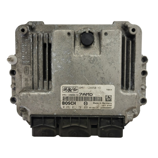 Ford ECU / 4M51-12A650-YD / 0281011701 / 7AMD / BOSCH