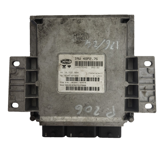 PEUGEOT 206 ECU / IAW 48P2.76 / 9643707380 / 9644925780 / MAGNETI MARELLI